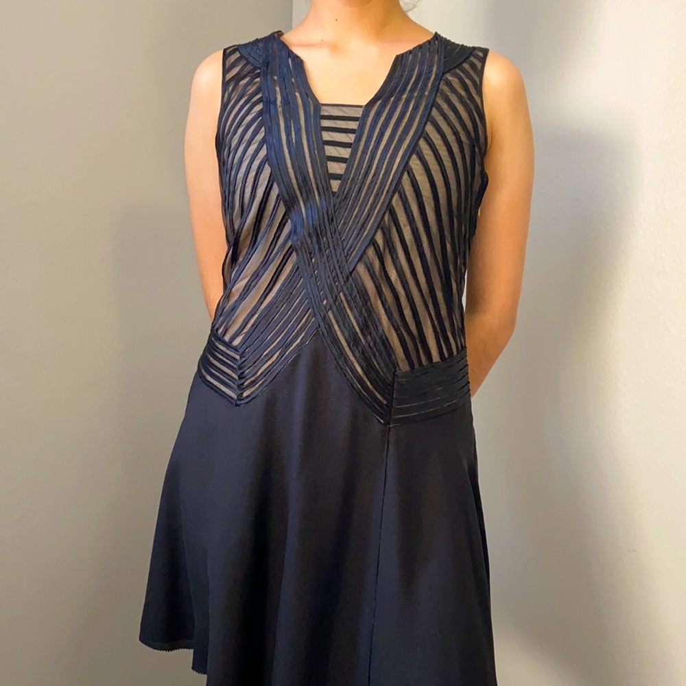 Leifsdottir Black Cocktail Dress Nude Underlay